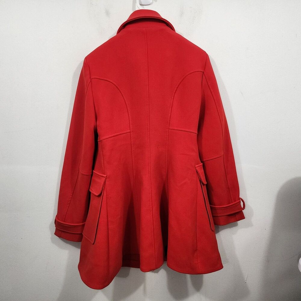 Anthropologie Maeve Fit & Flare Trench Pea Coat Double-breasted Button-Front XS - Picture 14 of 16